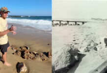 Hurricane Genevieve Uncovers Buried Pier at the Wedge