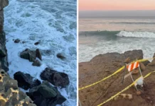 The Cliff at Steamer Lane Collapsed Into the Ocean…Again