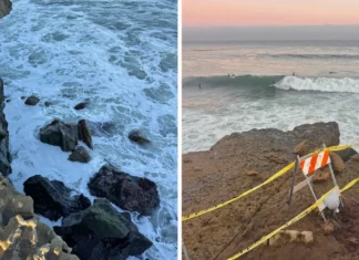 The Cliff at Steamer Lane Collapsed Into the Ocean…Again