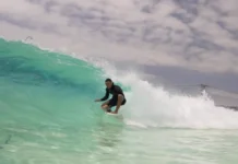 Watch UFC Fighter Max Holloway Get Barreled at Shizunami Surf Stadium